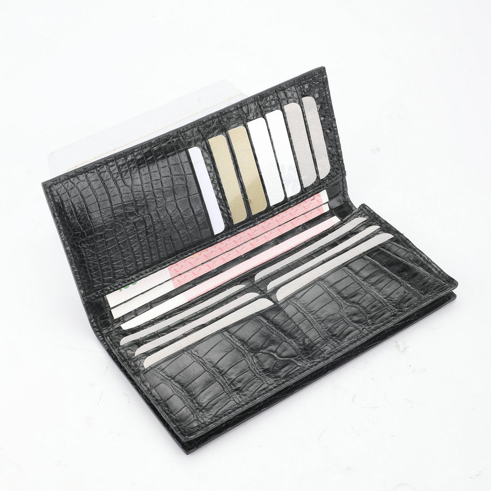 Crocodile skin long wallet men's wallet card bag genuine leather business wallet