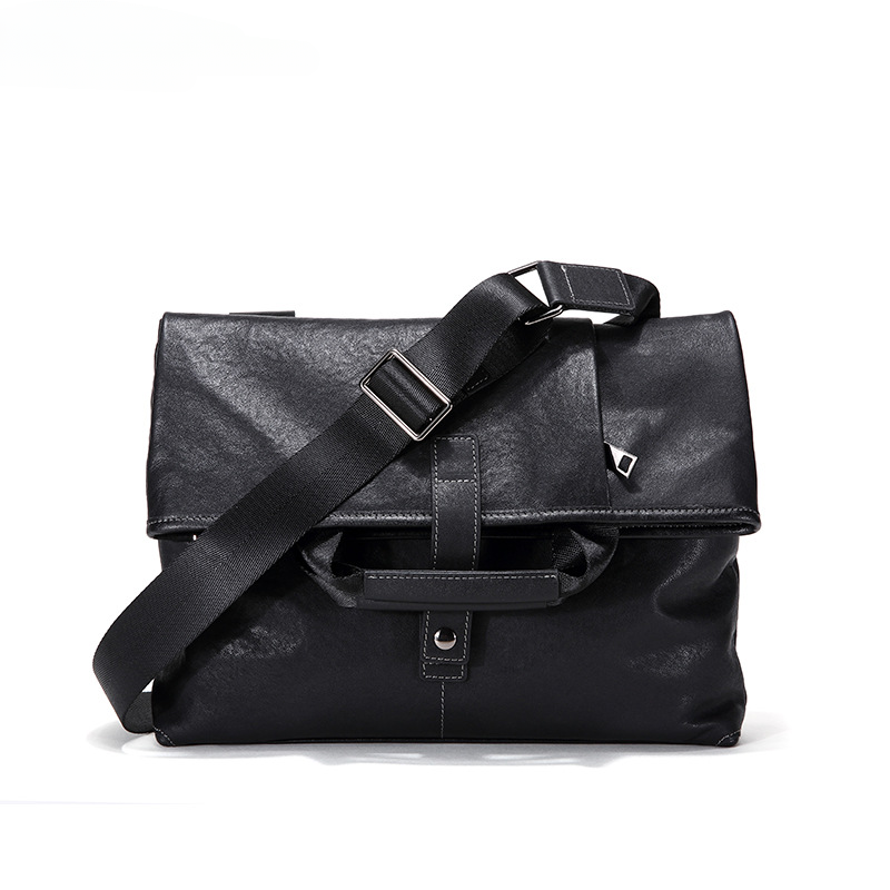 Men's shoulder bag, genuine cowhide leather, multi-functional handbag, business crossbody bag