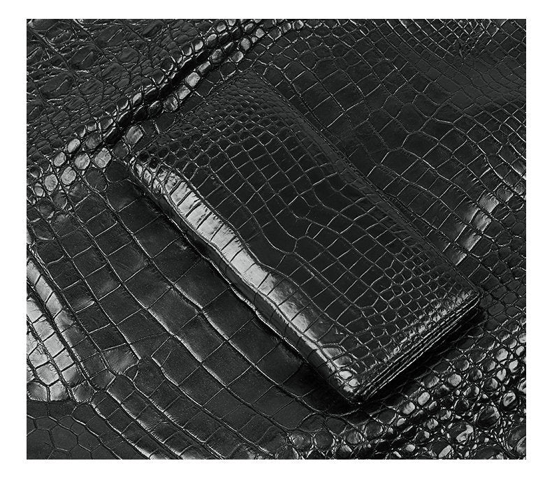 Crocodile skin long wallet men's wallet card bag genuine leather business wallet