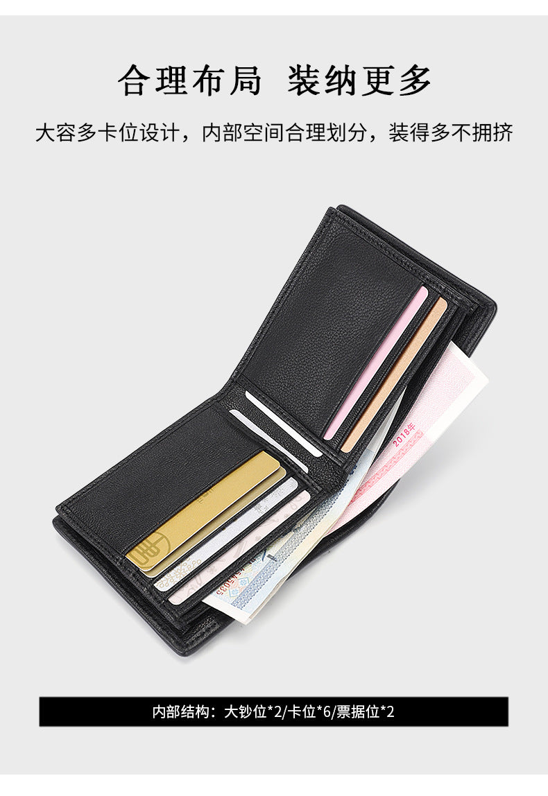 Crocodile Skin Short Wallet Genuine Leather Fashion Business Casual Coin Purse Wallet