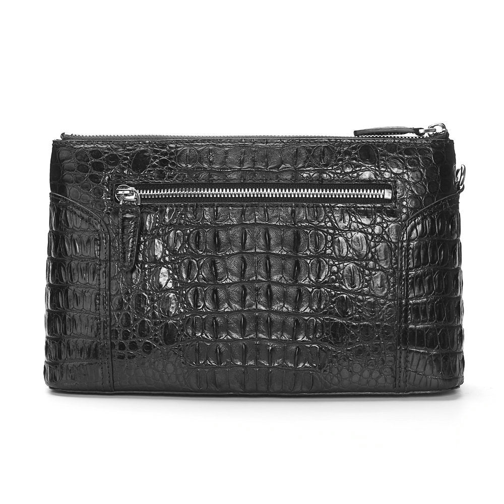 Siamese Crocodile Skin Handbag Genuine Leather Business Casual Men's Bag