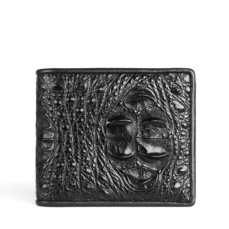 Crocodile Skin Short Wallet Genuine Leather Fashion Business Casual Coin Purse Wallet