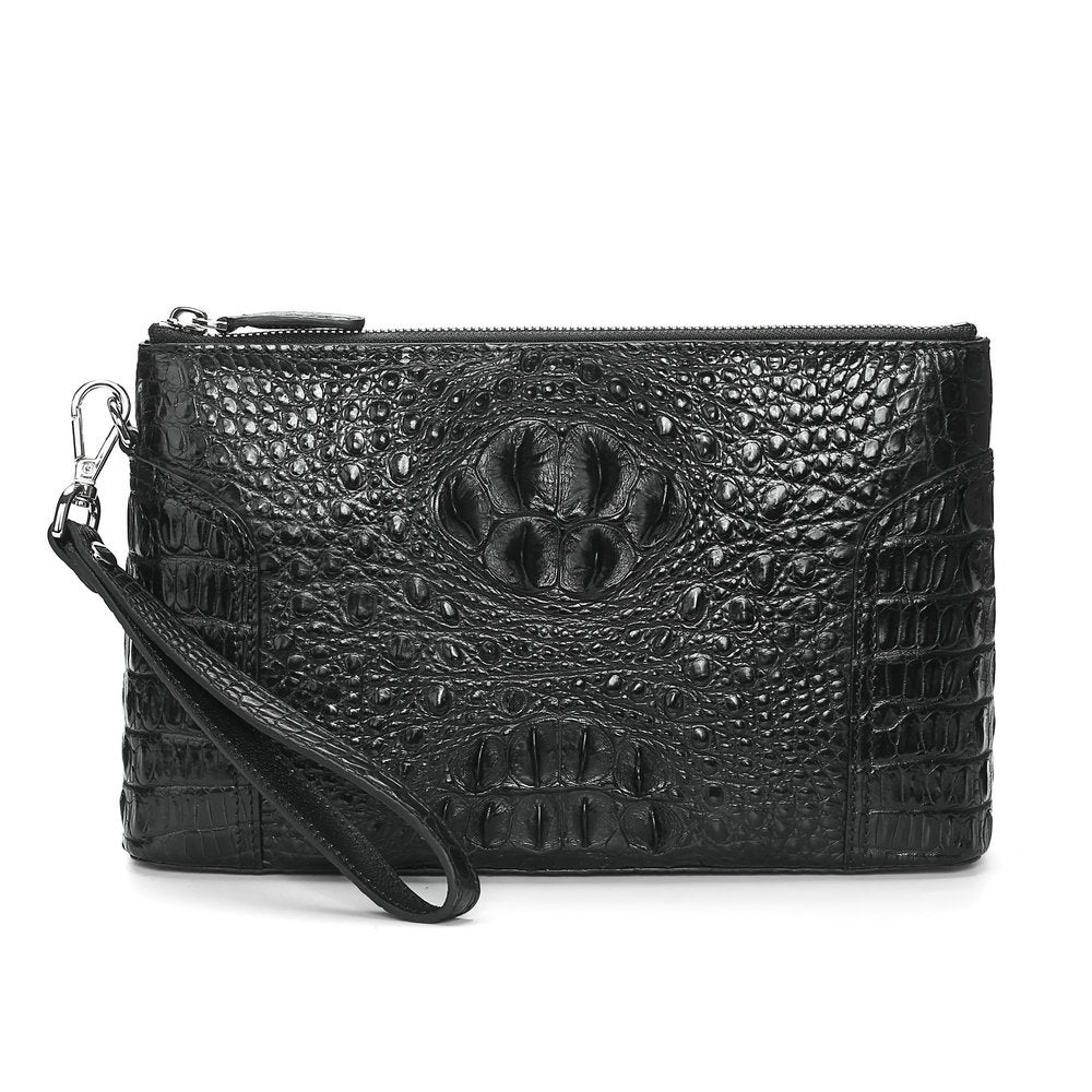 Siamese Crocodile Skin Handbag Genuine Leather Business Casual Men's Bag