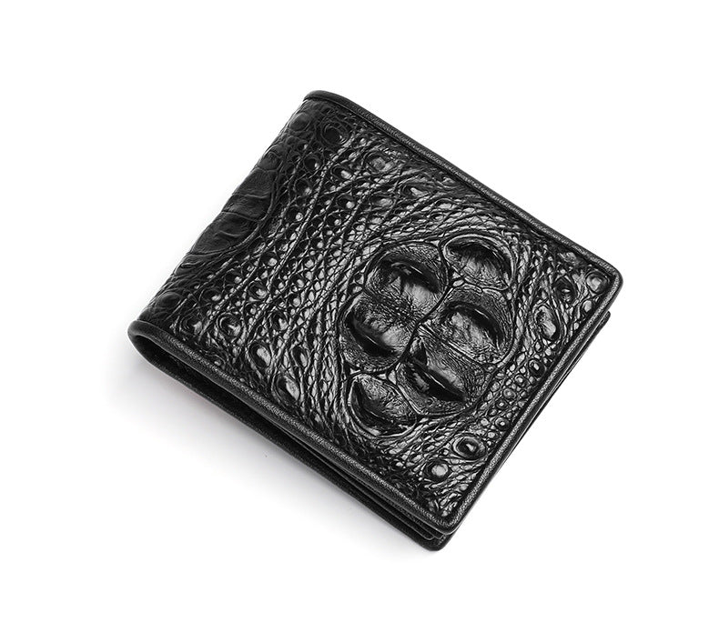 Crocodile Skin Short Wallet Genuine Leather Fashion Business Casual Coin Purse Wallet