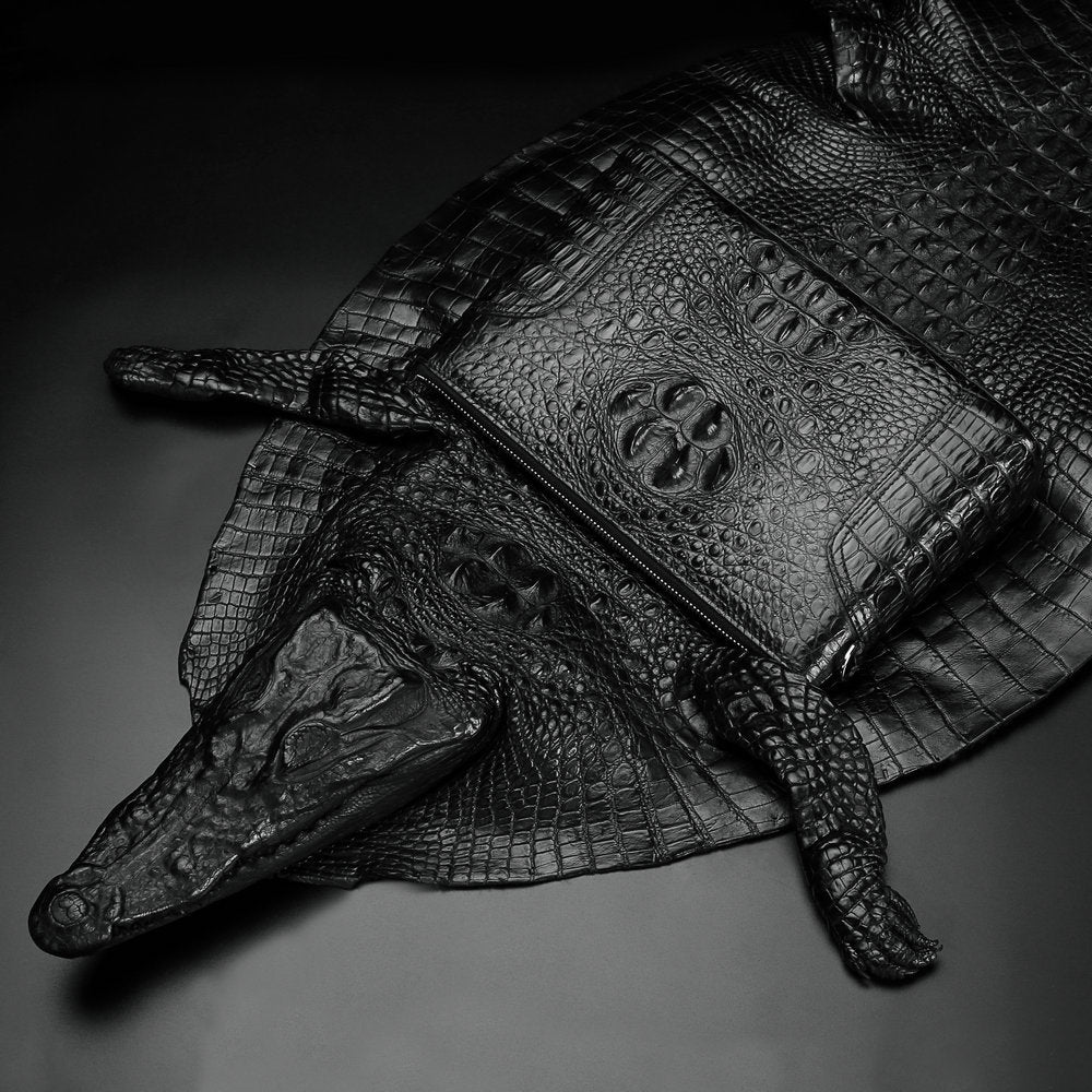 Siamese Crocodile Skin Handbag Genuine Leather Business Casual Men's Bag