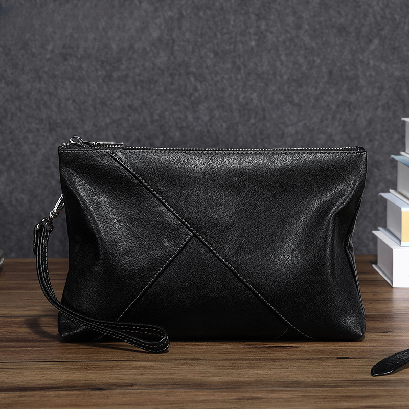 Men's Clutch Bag Made of Cowhide Genuine Leather High Quality Large Capacity Men's Handbag
