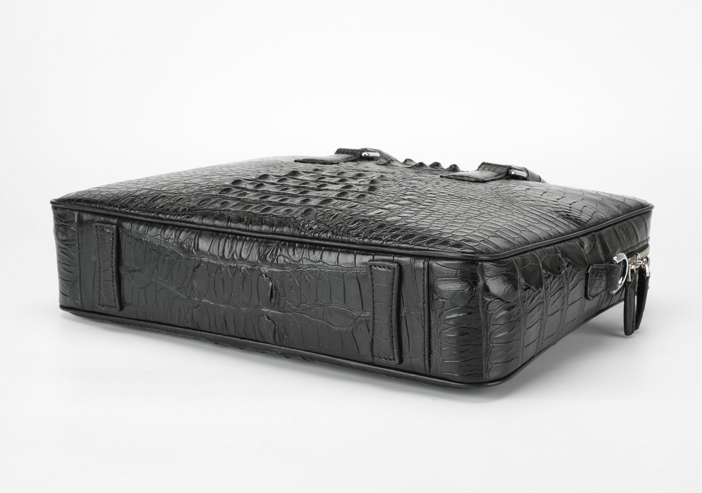Siamese Crocodile Skin Briefcase Men's Bag Genuine Leather Shoulder Bag Crossbody Business Bag Handbag