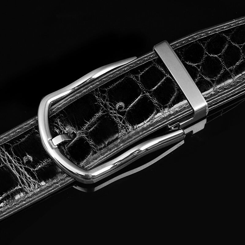 Siamese Crocodile Skin Genuine Leather Men's Belt High Quality Casual Business Gentleman Belt