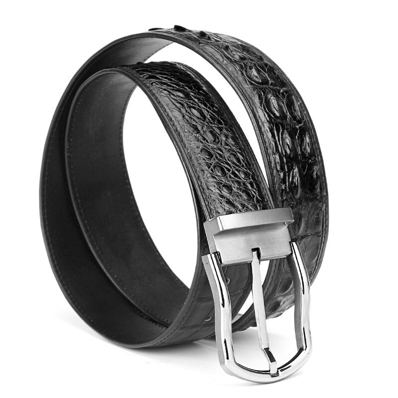 Siamese Crocodile Skin Genuine Leather Men's Belt High Quality Casual Business Gentleman Belt