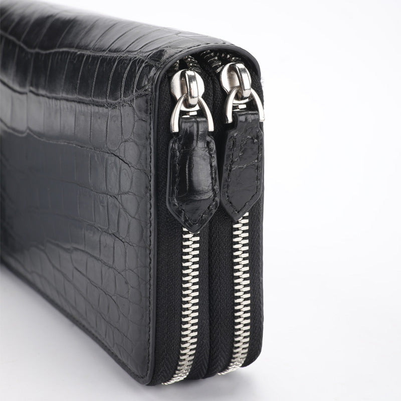 Crocodile skin long wallet Men's wallet Genuine leather card holder Business casual wallet Handbag