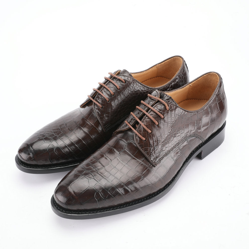 Men's Crocodile Leather Shoes Genuine Leather Casual Formal Business Shoes