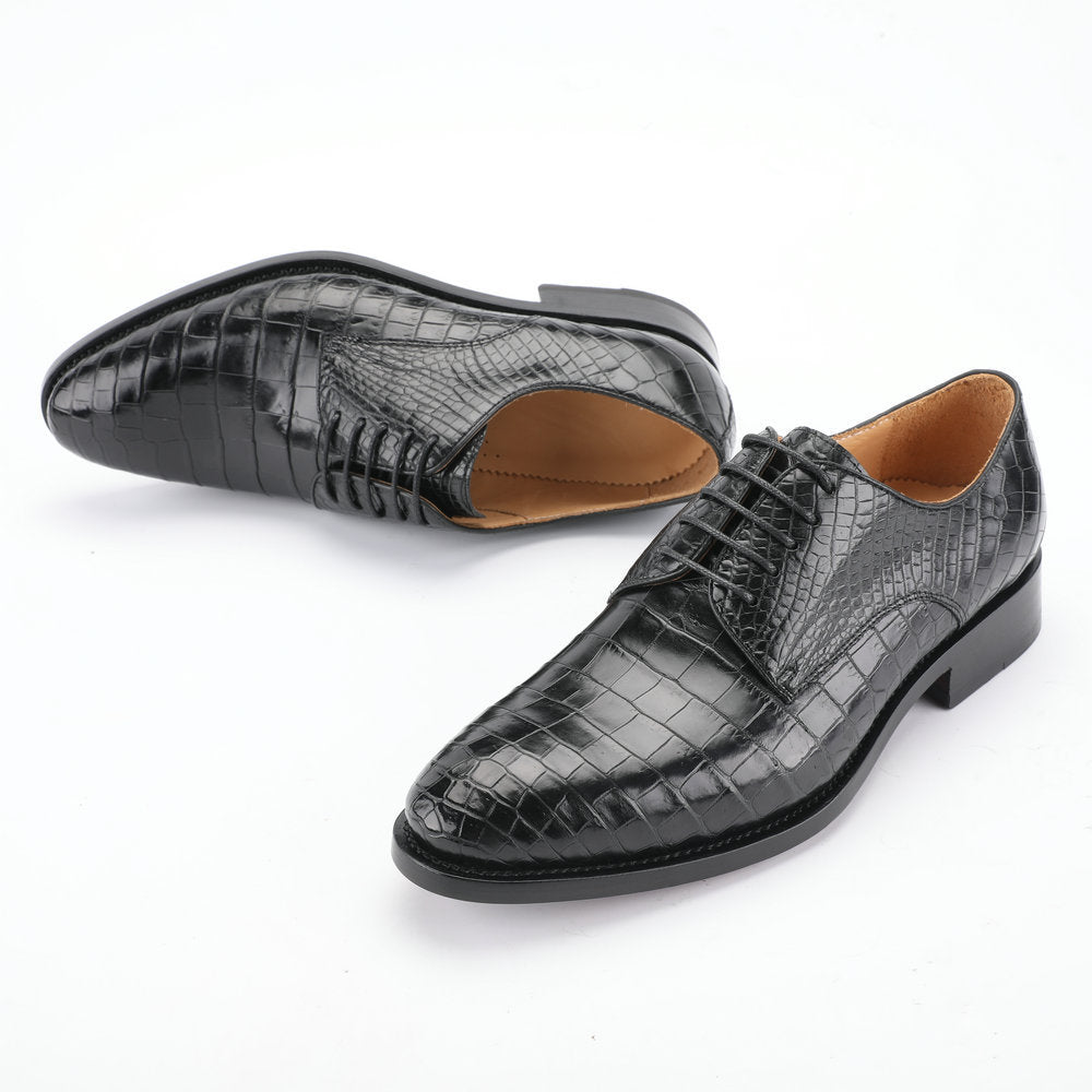 Men's Crocodile Leather Shoes Genuine Leather Casual Formal Business Shoes