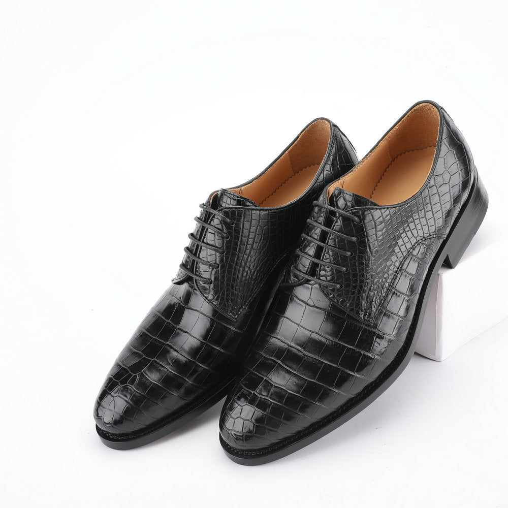 Men's Crocodile Leather Shoes Genuine Leather Casual Formal Business Shoes