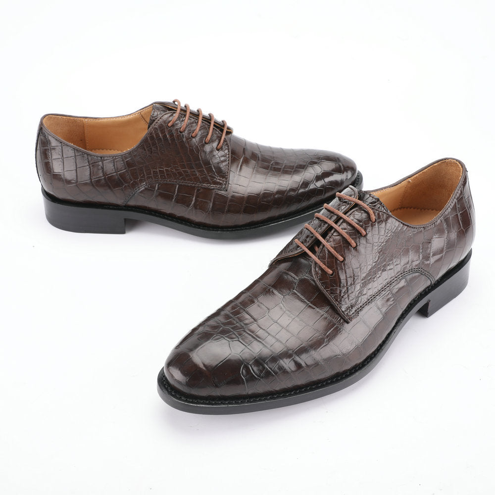 Men's Crocodile Leather Shoes Genuine Leather Casual Formal Business Shoes