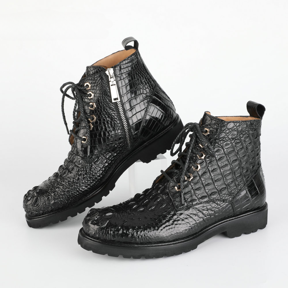 Crocodile leather genuine leather men's Martin boots business casual boots outdoor short boots