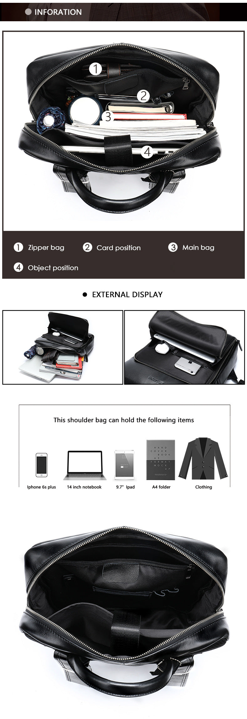 Men's backpack cowhide genuine leather business business trip off-road travel computer bag
