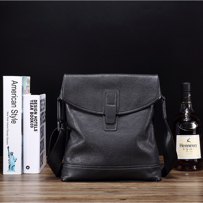 Men's shoulder bag, genuine cowhide leather, multi-functional, casual, large capacity, fashion, crossbody bag