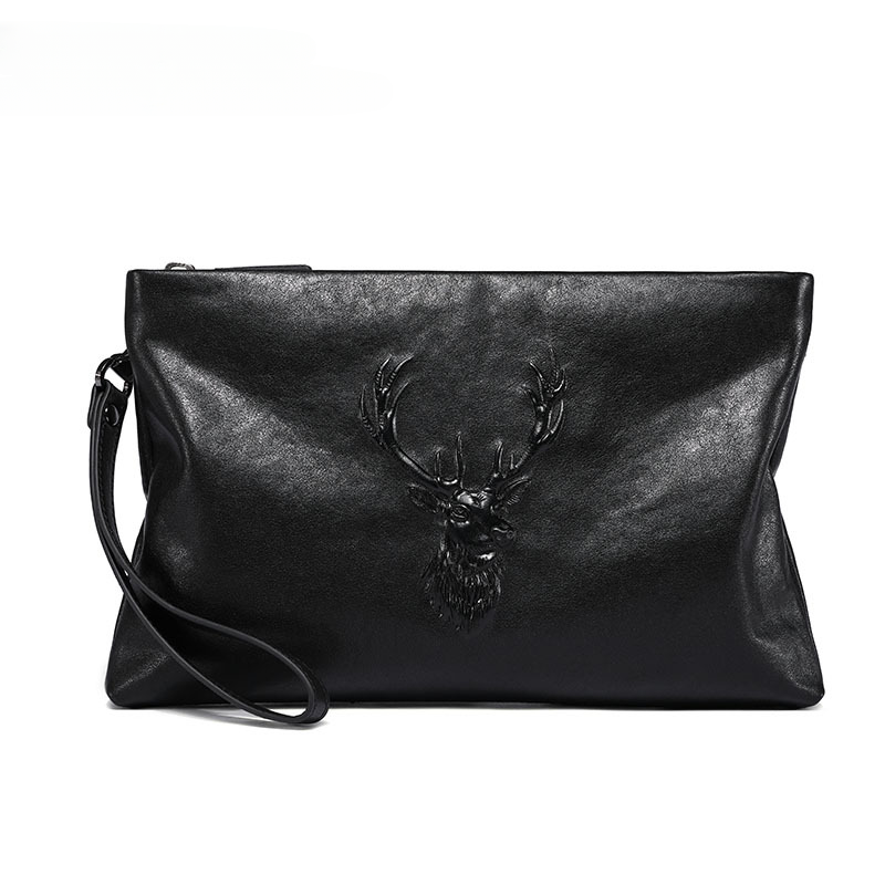 Men's handbag genuine leather cowhide business casual fashion large capacity men's wallet