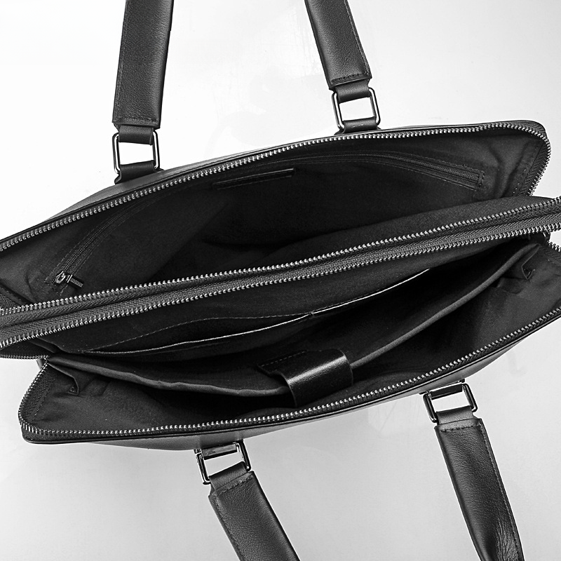 Men's Business Briefcase Made of Cowhide Genuine Leather High Quality Men's Handbag Handbag Computer Bag