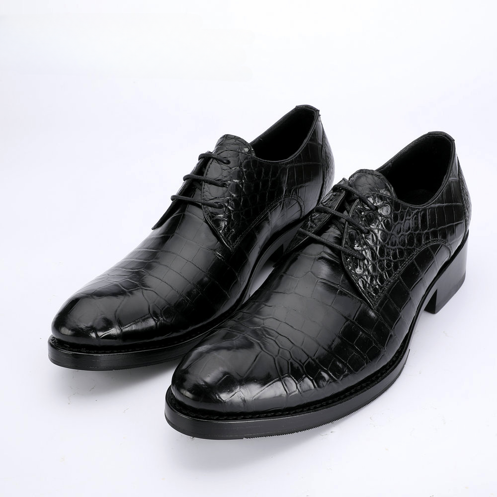 Crocodile Belly Skin Men's Leather Shoes Made of Genuine Leather Luxury Formal Business Shoes