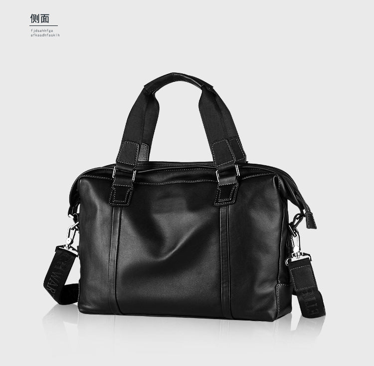 Men's handbag genuine cowhide leather large capacity computer bag business briefcase