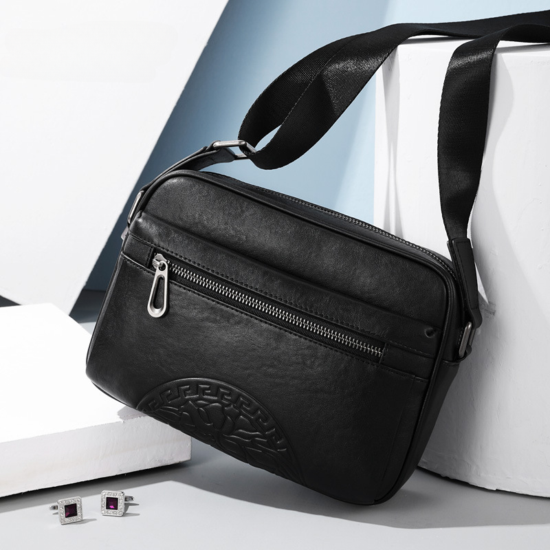 Men's Crossbody Bag Genuine Leather Cowhide Fashion Business Casual Shoulder Bag