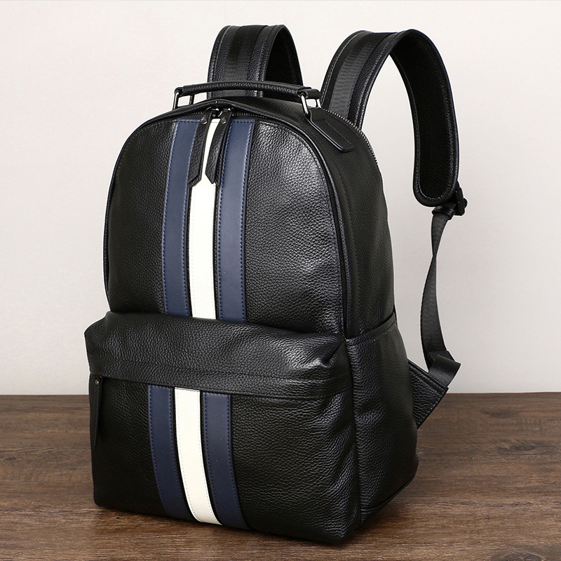 Men's backpack genuine cowhide leather fashion casual travel men's bag