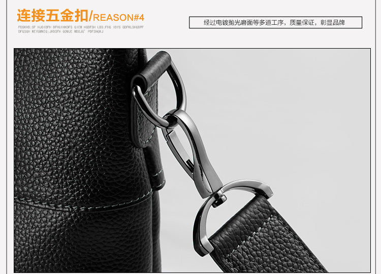 Men's Handbag Genuine Cowhide Leather High Quality Casual Computer Bag Men's Briefcase