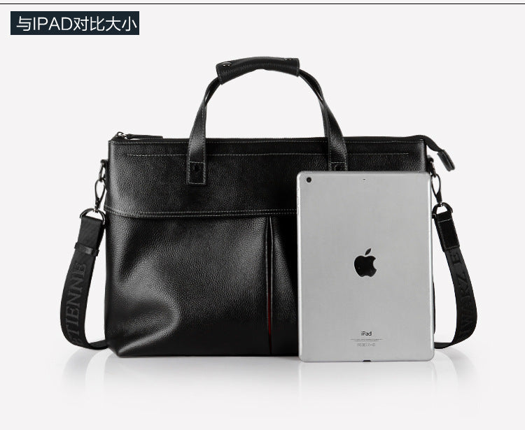 Men's Handbag Genuine Cowhide Leather High Quality Casual Computer Bag Men's Briefcase