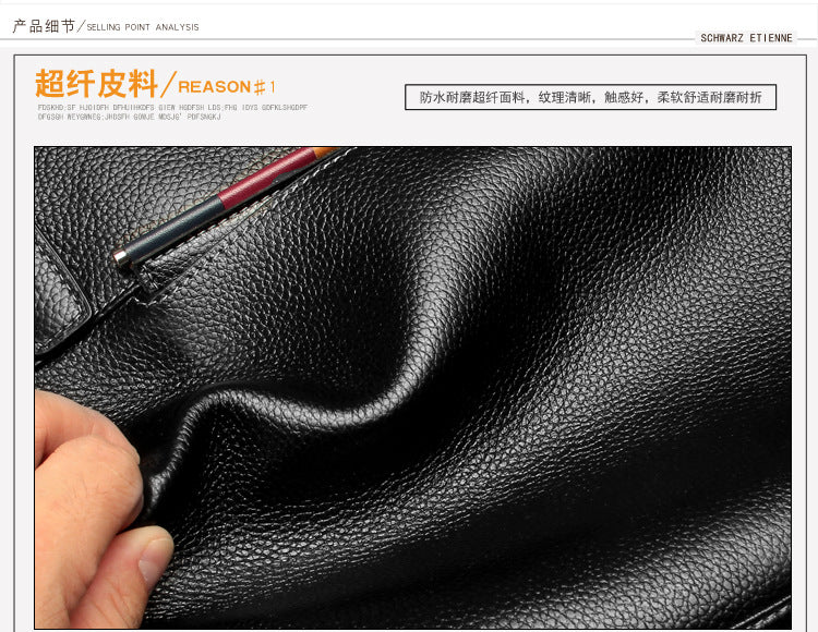 Men's handbag genuine cowhide leather computer bag men's handbag business briefcase
