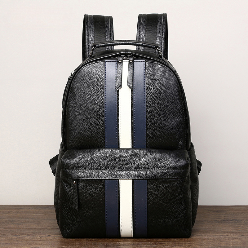 Men's backpack genuine cowhide leather fashion casual travel men's bag