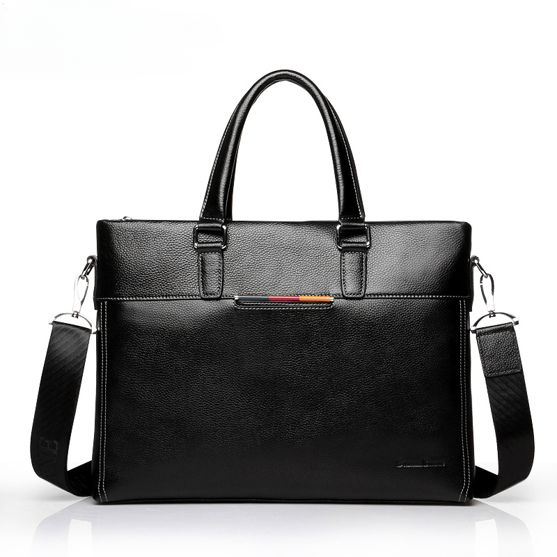 Men's handbag genuine cowhide leather computer bag men's handbag business briefcase