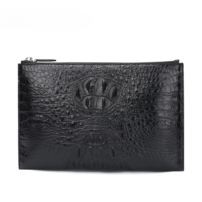 Siamese Crocodile Skin Men's Bag Genuine Leather Business Casual Handbag
