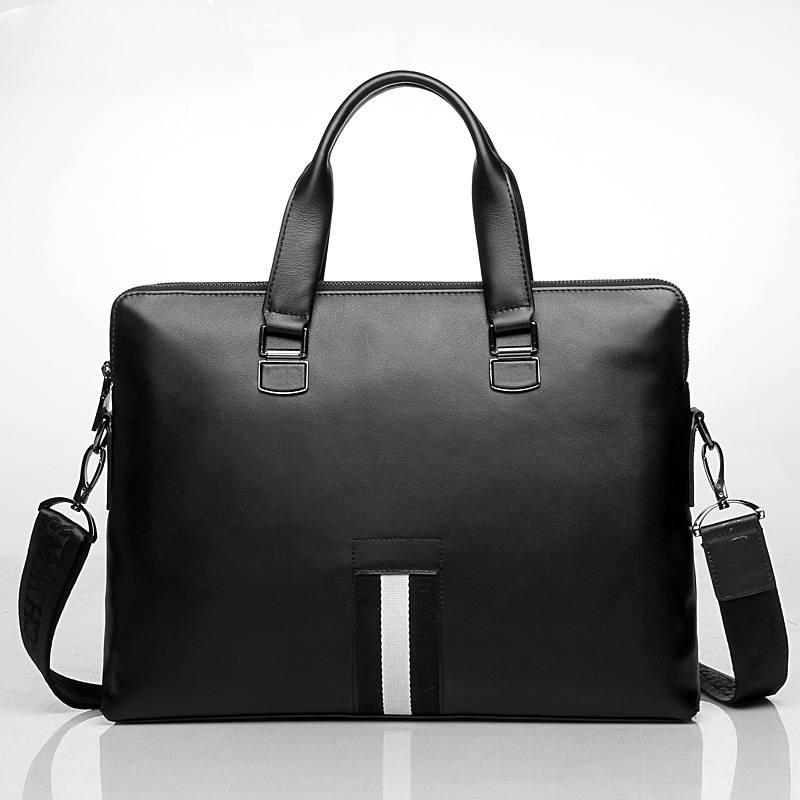 Men's Business Briefcase Made of Cowhide Genuine Leather High Quality Men's Handbag Handbag Computer Bag