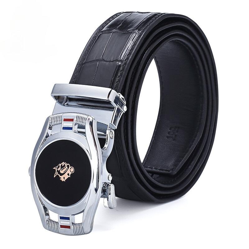 Men's Belt Crocodile Skin Genuine Leather Automatic Buckle Fashion Casual High Quality Men Belt