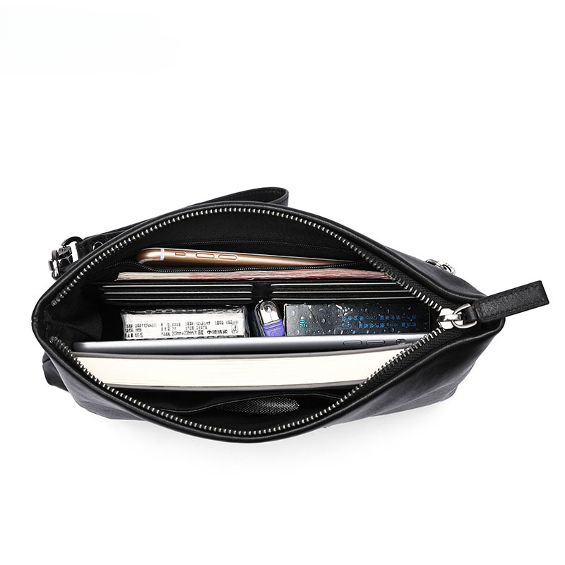 Men's handbag genuine leather cowhide business casual fashion large capacity men's wallet