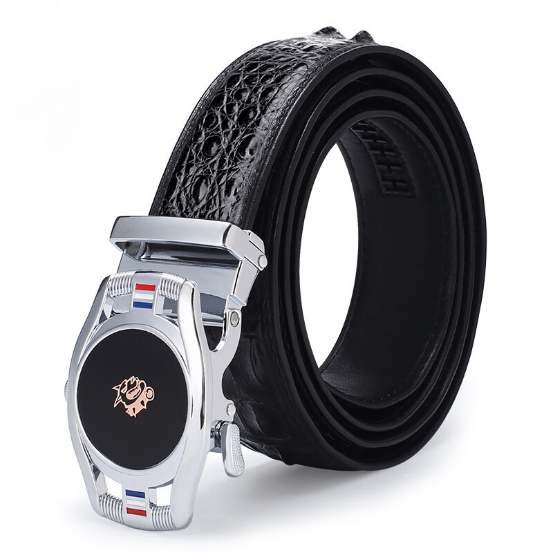 Men's Belt Crocodile Skin Genuine Leather Automatic Buckle Fashion Casual High Quality Men Belt
