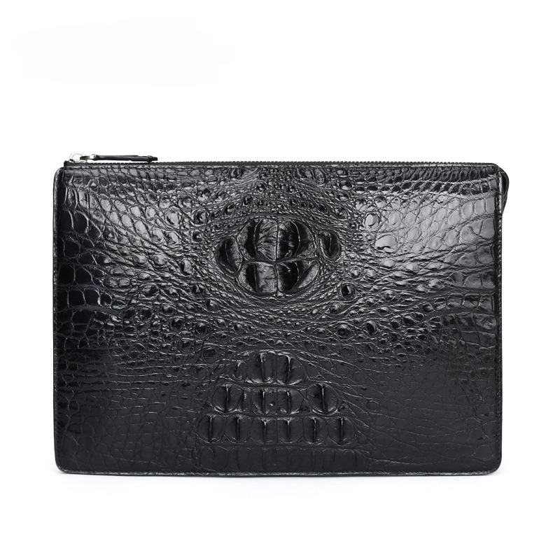 Siamese Crocodile Skin Genuine Leather Men's Bag Casual Commuting Business Handbag