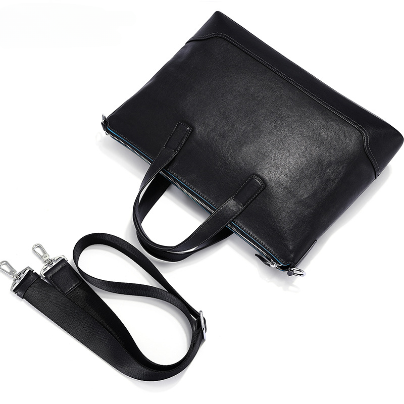 Men's handbag, genuine cowhide leather handbag, computer bag, high quality business briefcase