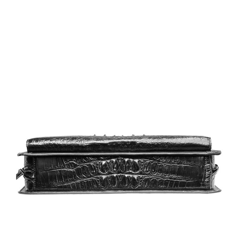 Siamese Crocodile Skin Men's Briefcase Genuine Leather High Quality Business Bag Handbag