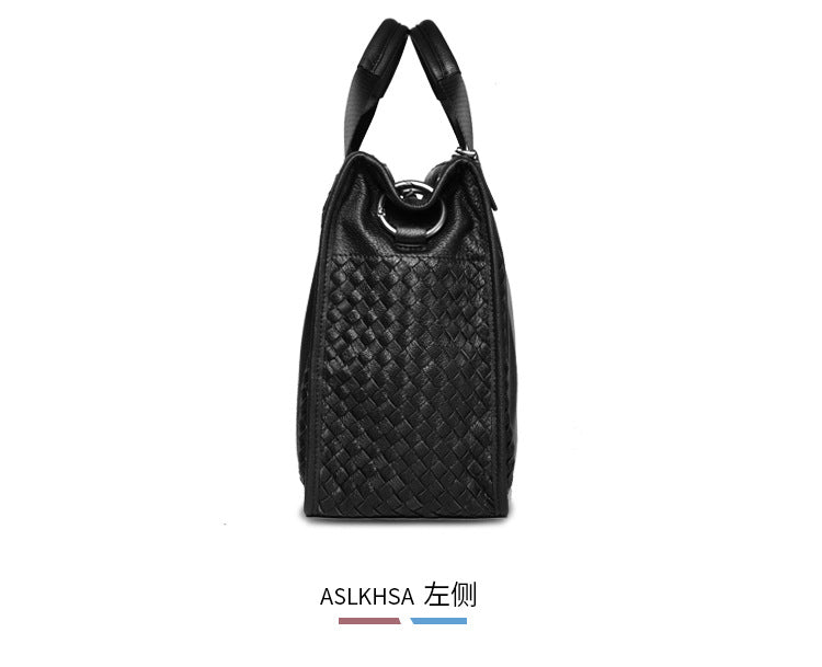 Men's Briefcase Sheepskin Genuine Leather Crossbody Shoulder Bag Computer Bag Business Handbag