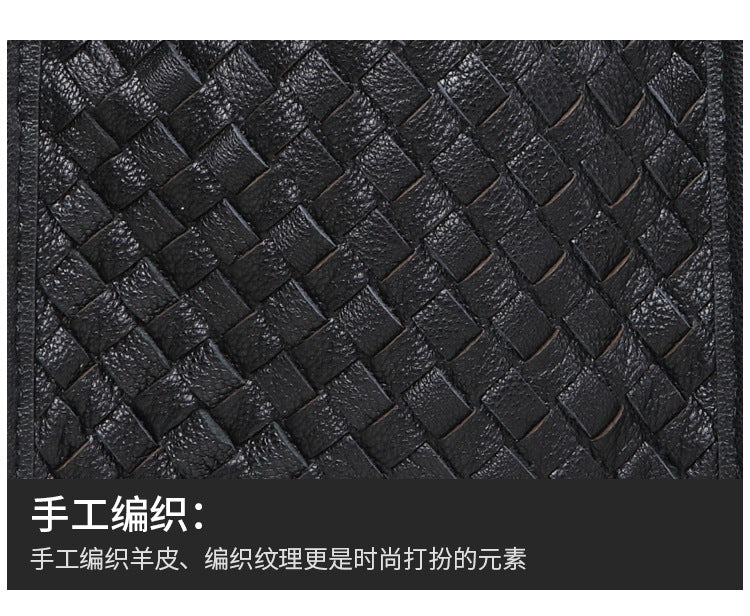 Men's Briefcase Sheepskin Genuine Leather Crossbody Shoulder Bag Computer Bag Business Handbag