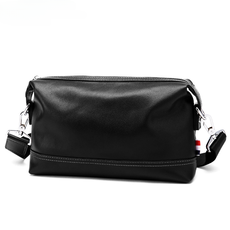 Men's Shoulder Bag Made of Genuine Cowskin Leather Casual Large Capacity Handbag Business Crossbody Bag