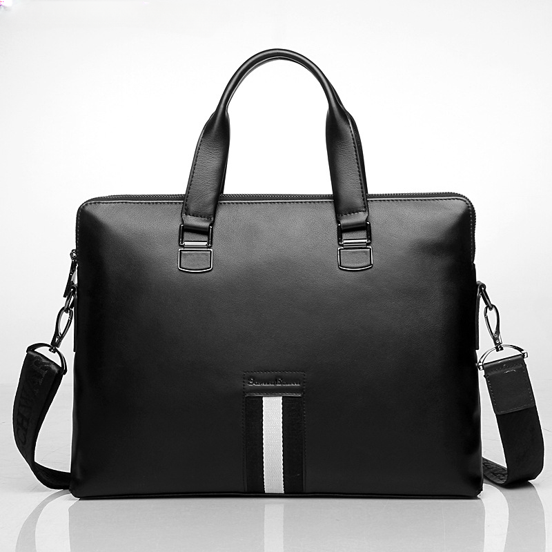 Men's Business Briefcase Made of Cowhide Genuine Leather High Quality Men's Handbag Handbag Computer Bag