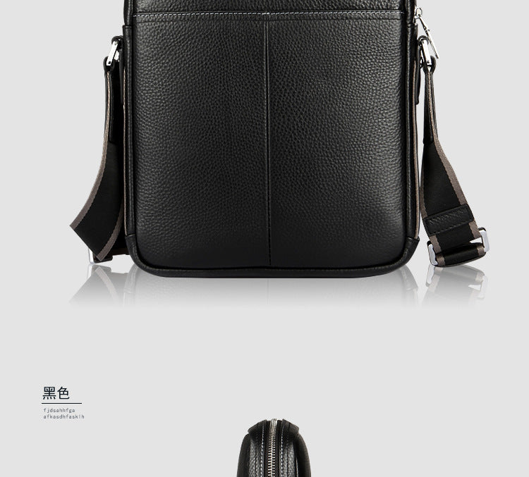 Men's Shoulder Bag Made of Genuine Cowhide Leather Fashion Large Capacity Crossbody Bag