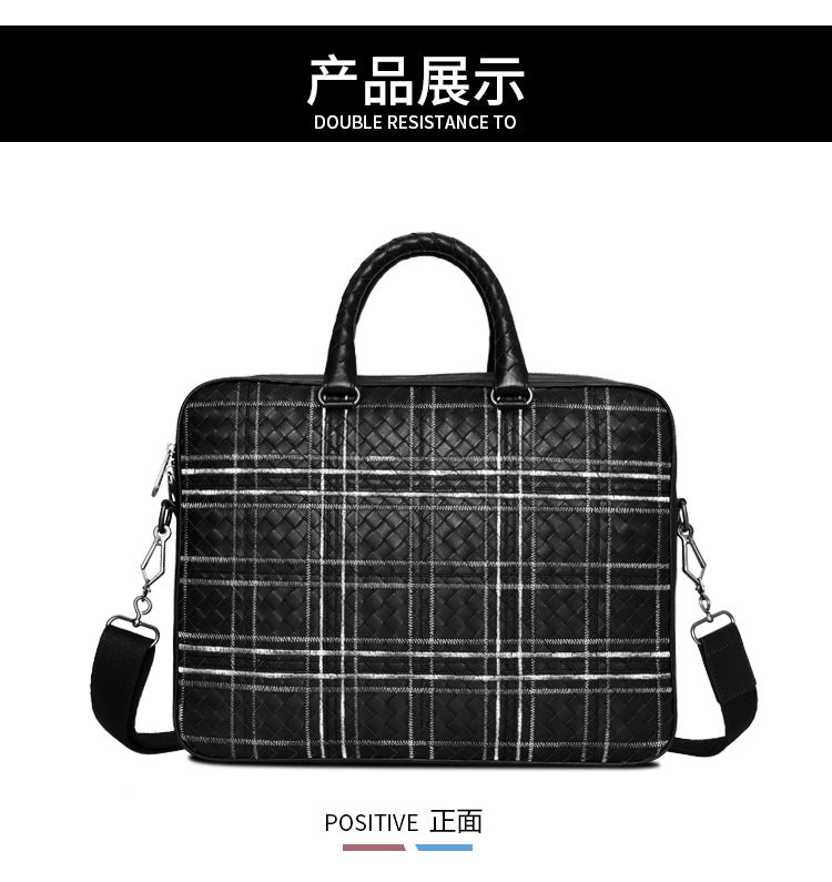 Men's handbag cowhide high quality men's handbag business briefcase crossbody shoulder bag