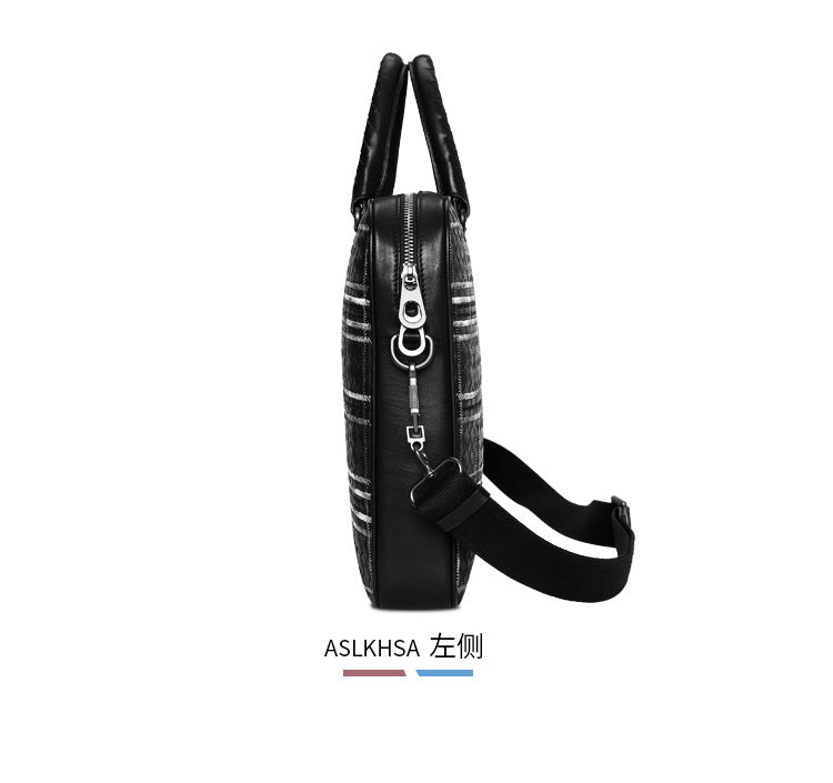 Men's handbag cowhide high quality men's handbag business briefcase crossbody shoulder bag