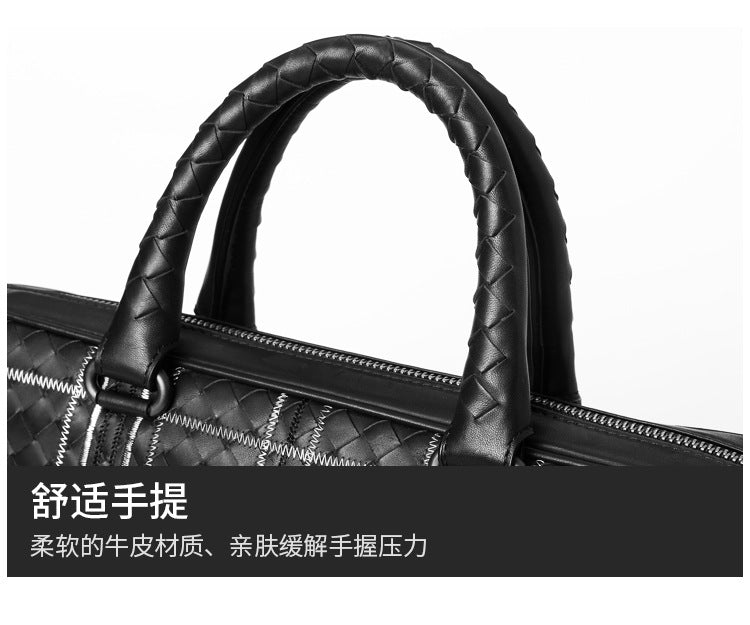 Men's handbag cowhide high quality men's handbag business briefcase crossbody shoulder bag