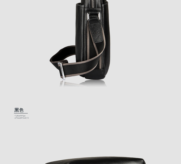 Men's Shoulder Bag Made of Genuine Cowhide Leather Fashion Large Capacity Crossbody Bag