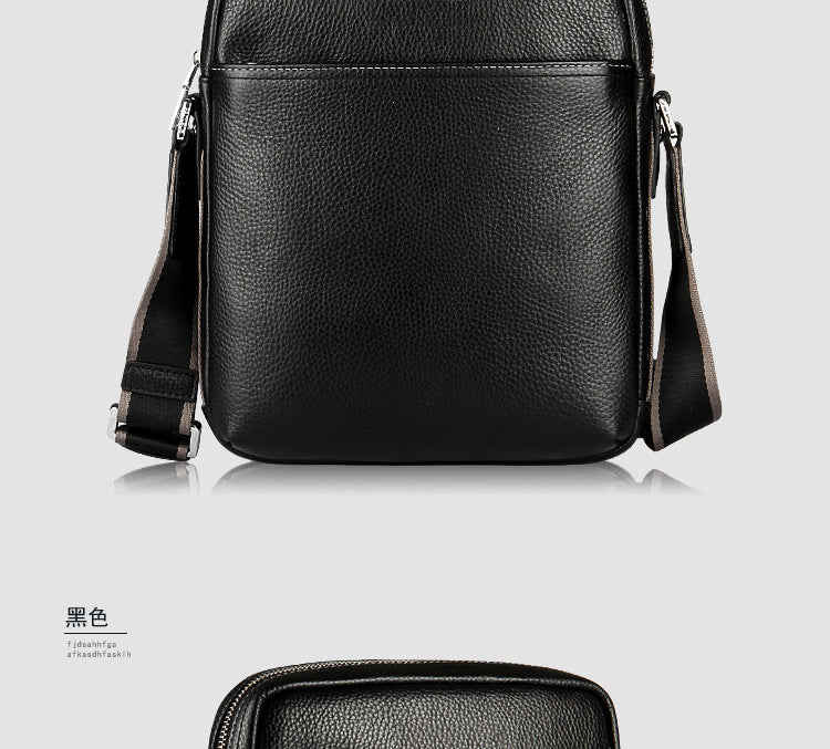 Men's Shoulder Bag Made of Genuine Cowhide Leather Fashion Large Capacity Crossbody Bag